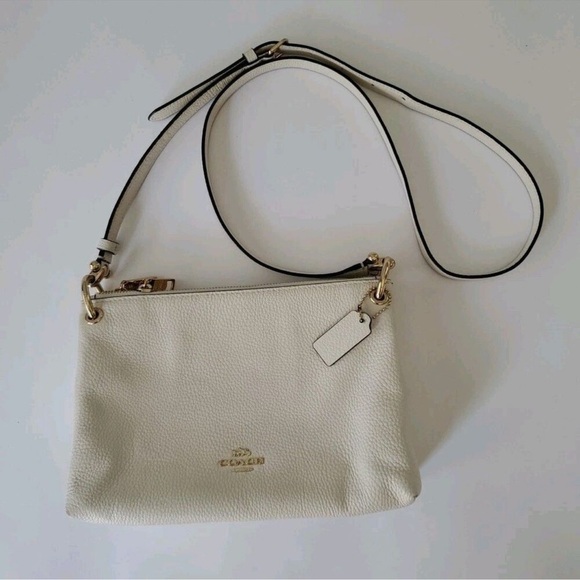 Coach Cream Leather Crossbody Bag - Picture 10 of 10